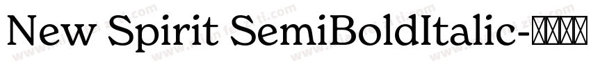 New Spirit SemiBoldItalic字体转换